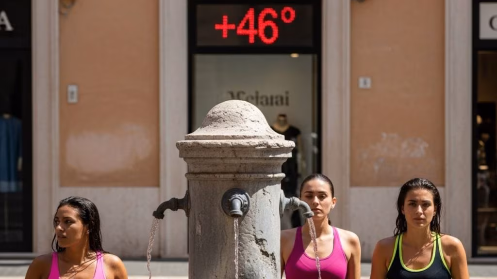 caldo record fontane - foto archivio teleone