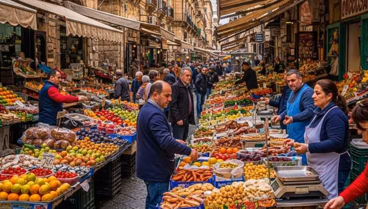 Il coloratissimo mercato in centro - foto (C) Teleone.it