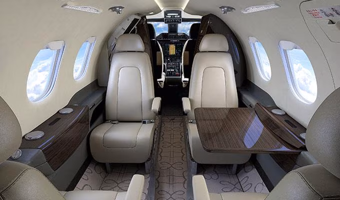 Ronaldinho's jet has plush interiors