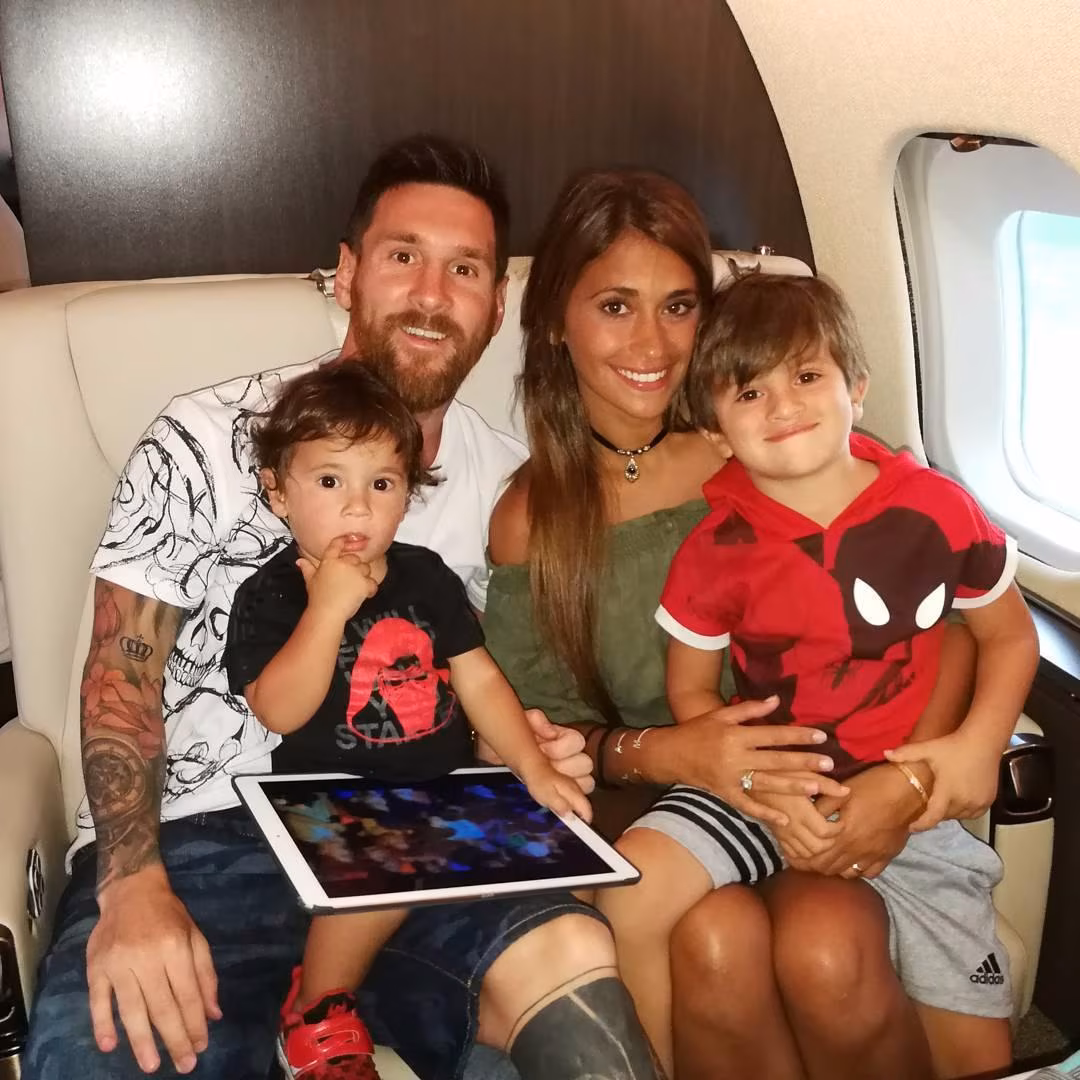 With room for 14 passengers, Lionel Messi can take his brood anywhere he wants