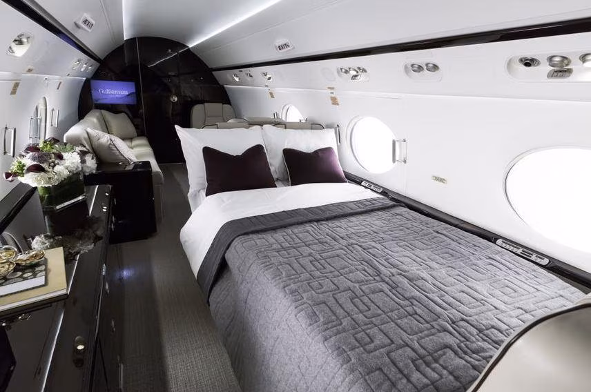 Paul Pogba's Gulfstream has a bed so he can catch up on some sleep