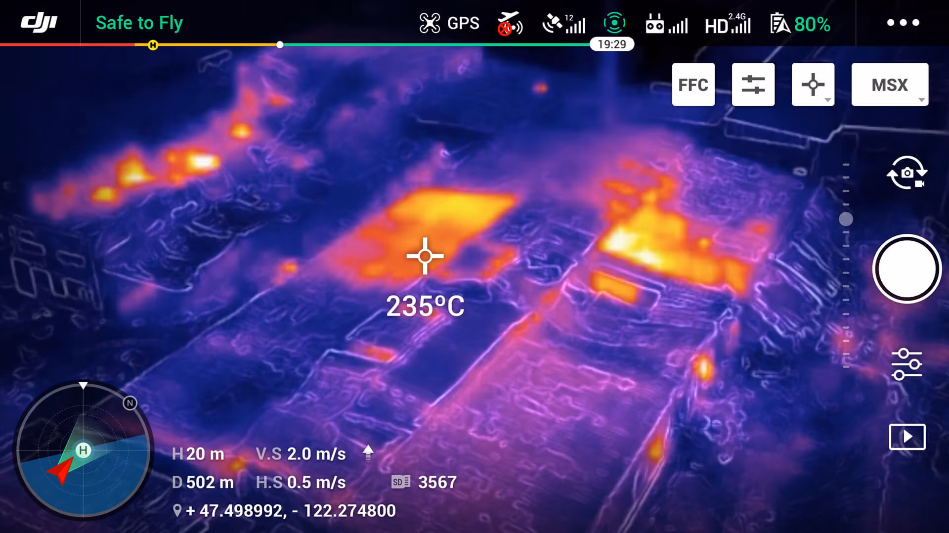 Un esempio di visione del drone Mavic 2. Credits: dji.com